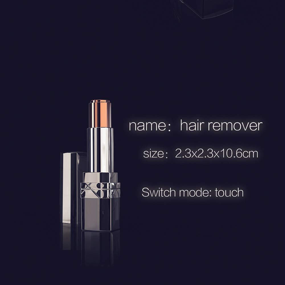 Epilatore femminile stile rossetto, rifinitore per bikini indolore facciale per il corpo della signora, design elettrico nero scuro del corpo