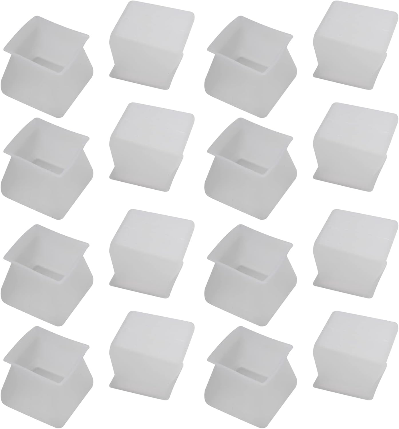 64Pcs Furniture Silicon Protection Cover - Square Silicone Chair Leg Floor Protectors - Chair Leg Caps Table Feet Cover