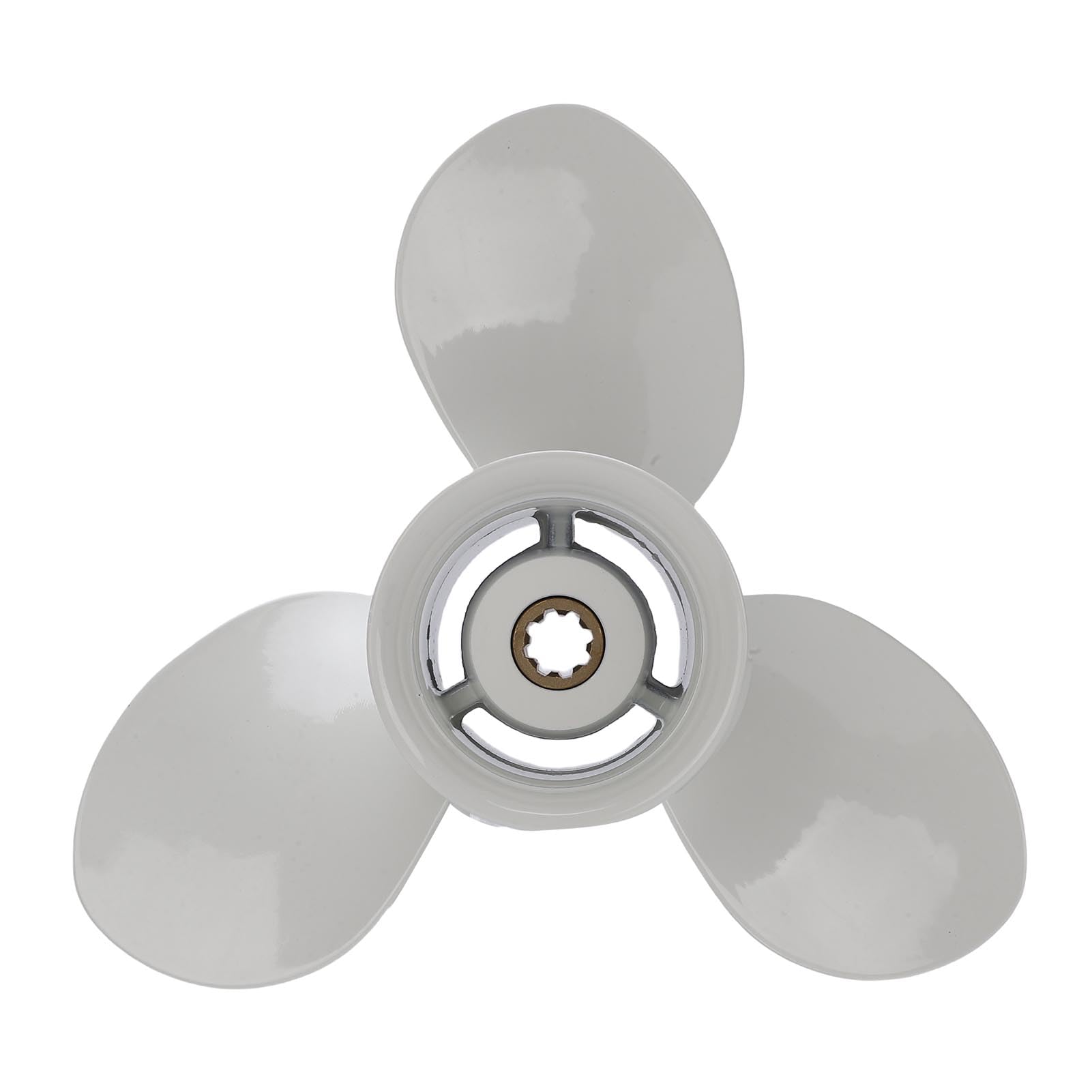 9 1/4x8 J1 Außenbordpropeller, 3-Blatt-Bootsmotorpropeller aus Aluminiumlegierung mit Messingbuchse, Zum Austausch des Außenbordmotors