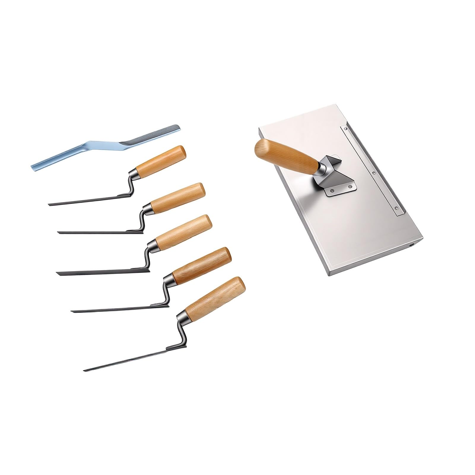 Truelle à Pointer Set, Outils de Maçonnerie Durables, 5 Tailles