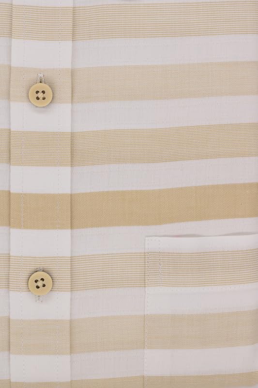 Image of 7-DAYS Men's Premium Striped Shirt - 100% Cotton, Tailored Fit (Between Slim & Regular), Full Sleeve, with Pocket - Smart Office & Casual Look