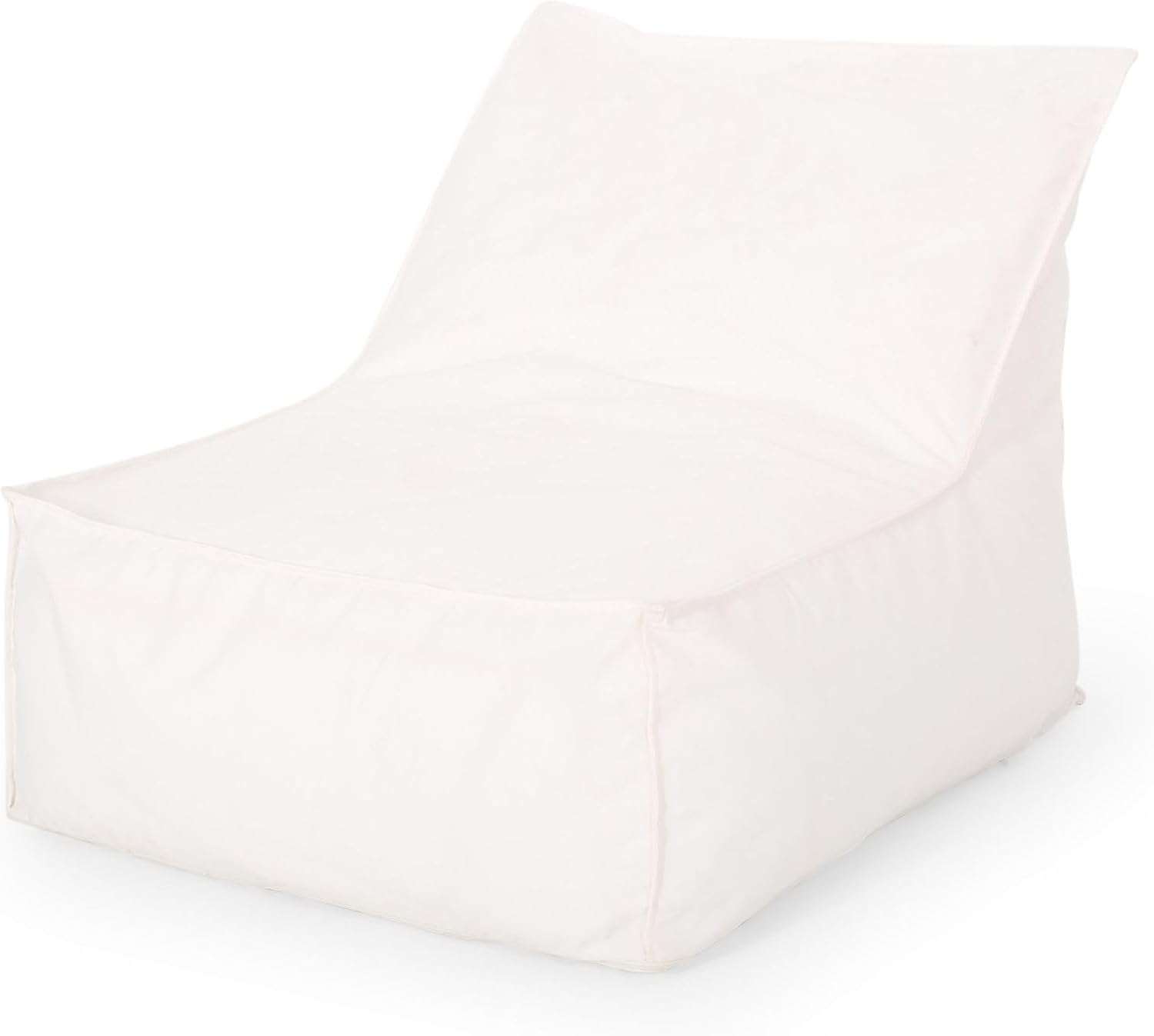 Foamma Bean Bag Lounger, White Washed - Bean Bag Chair for Kids and Adults with Waterproof Fabric, Lounge Seat with High-Density Foam, Ideal for Reading Activities, Patio, Outdoor and Poolside