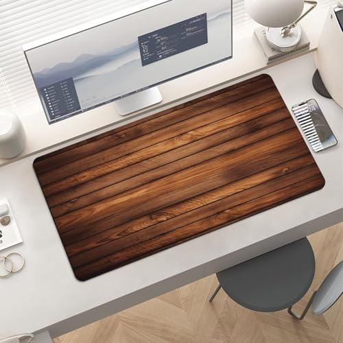 Mouse Pad grande de escritorio de goma estilo madera miniatura 6