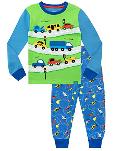 Harry Bear Pijamas para niños Ajuste Ceñido Carros Azul 6-7 Años