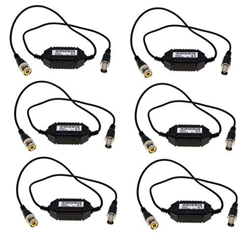YXQ 6Pcs Ground Loop Isolator BNC Male to Female Coaxial Video Balun Passive CCTV Camera M F