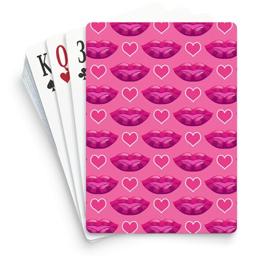 Naipes para Poker Estándar con Diseño Corazones y Labios