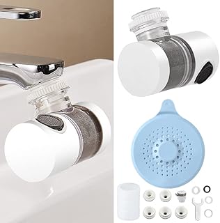 Sink Water Filter, Faucet Filter, Universal 720° Rotating Sink Water Filter, Faucet Filter Removes Chlorine Fluoride Heavy Metals Hard Water for Home Bathroom & Kitchen Sink