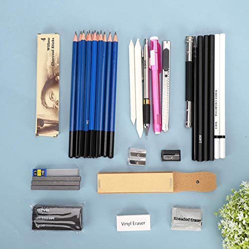 Ferramentas de esboço, kit de desenho a lápis prático portátil completo, durável e ecologicamente co