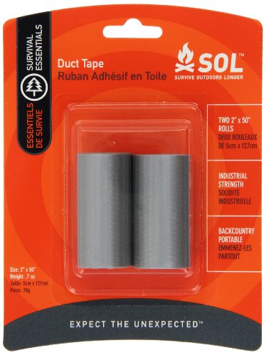 S.O.L. Survive Outdoors Longer Duct Tape, 2" x 50" 2 Count