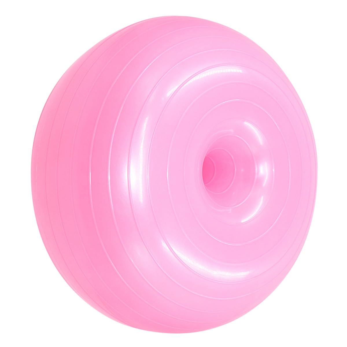 50cm Rutschfester Platzfester PVC Yoga Hilfsball Donut Form mit Luftpumpe Balance und Fitnessball für Pilates Kräftigung Zuhause