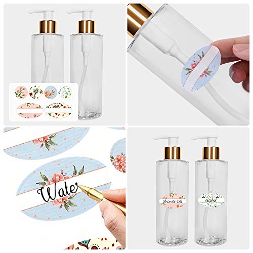 image for STARSIDE 4 Pack 250ml 8oz Empty Clear Plastic Pump Bottles.Refillable 