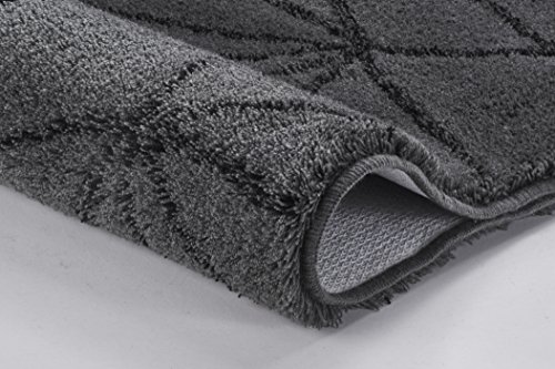 Kleine Wolke Nizza Bath Rug, Polyacrylics, Dark Grey, 70 x 120 x 2 cm