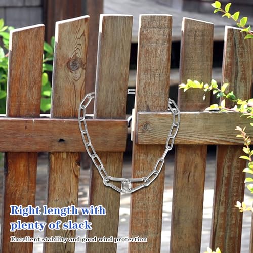 Kette, Edelstahlkette Metallkette Sicherheitstür Kettenschloss mit Bergsteigerschnallen an Beiden Enden Haustier Hundekette für Fahrradtüren Zäune Rollerschlösser Diebstahlsicherung Kette