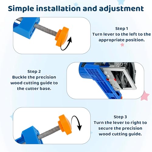 2 Pack Adjustable Saw Guide for Circular with Gloves,Circular Saw Guide Rail, ABS and Metal Construction for Precise Cutting