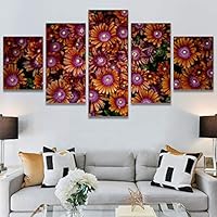 SIGNWIN 5 Panel Canvas Wall Art Modern Art for Home Decorations Ready to Hang - 60