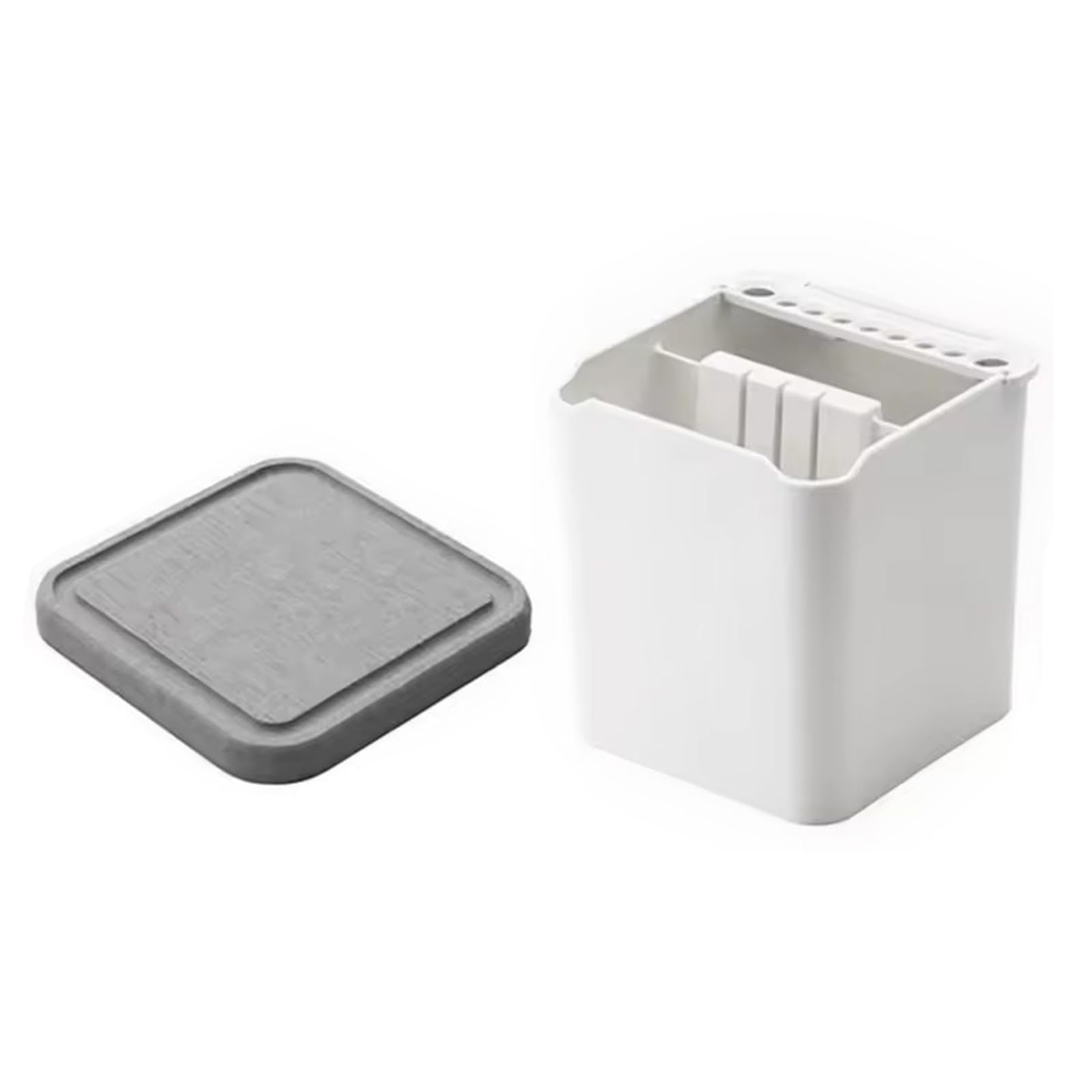 ordinarYone Double Compartment Brush Pots Feature Absorbent Pad for Separating and Rinse Water to Color