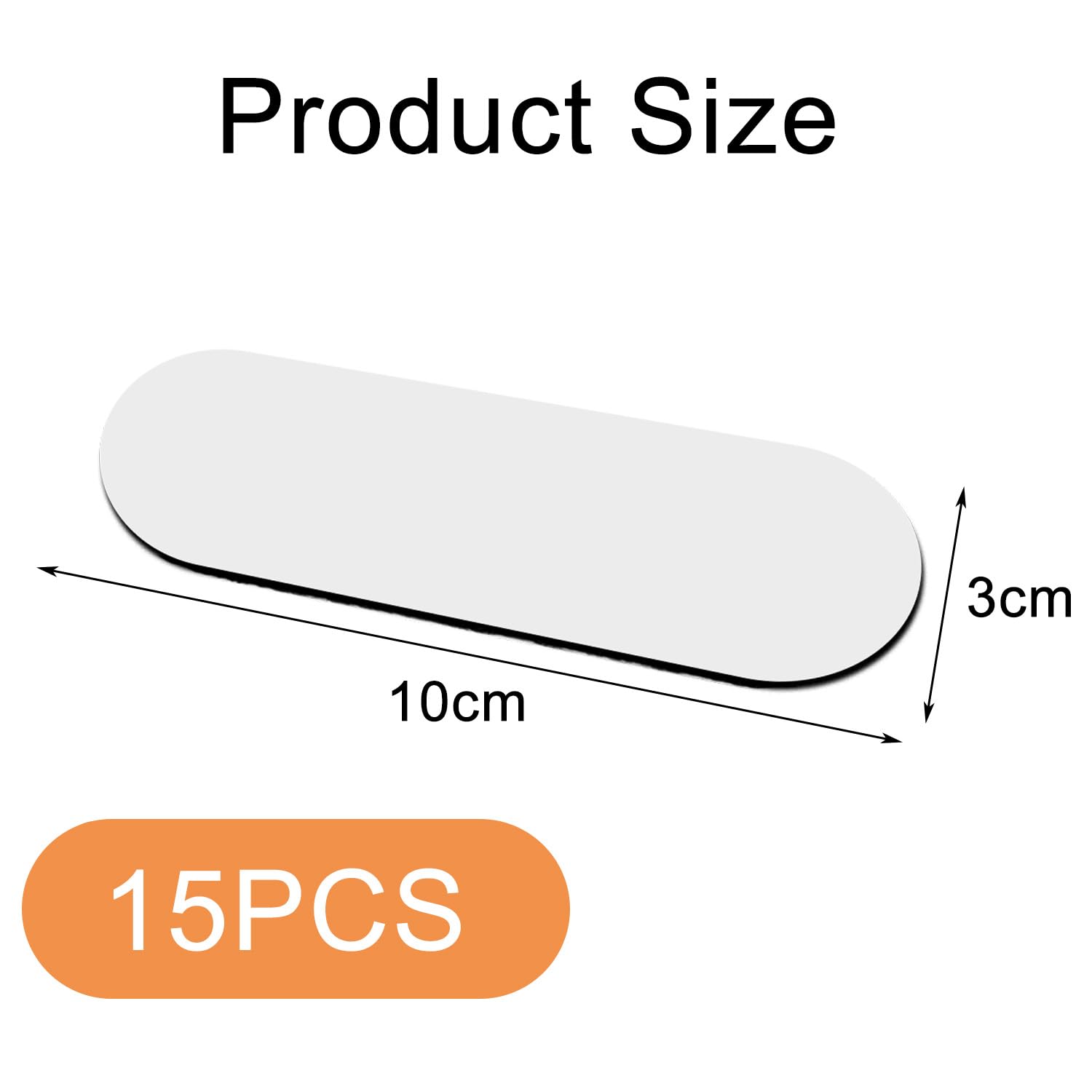 Cinta De Gancho Y Bucle (15 Pares), Adhesivo Fuerte Hook y Loop, Ancho Reutilizable Nylon Cinta Doble Cara para Oficina, Para Hogar y Oficina, 3 * 10cm, Oval negro