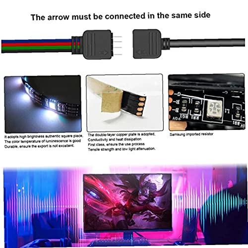 Draadloze Led Tv Achterlicht 60 Led's Waterdichte Romote Control Rgb Strip Light 2m, Binnenverlichting - Image 8