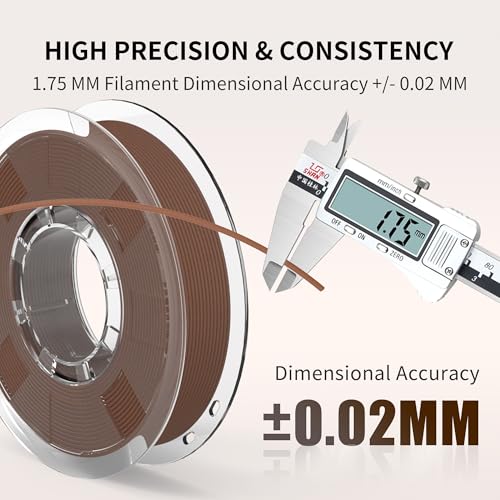 Image of RAMBERY 250gX4 Wood PLA Printer Filament Bundle 1.75mm 3D Printing Filament Real Wood Fibers Added Fit Most Printers, Total 1kg, 2.2 lbs