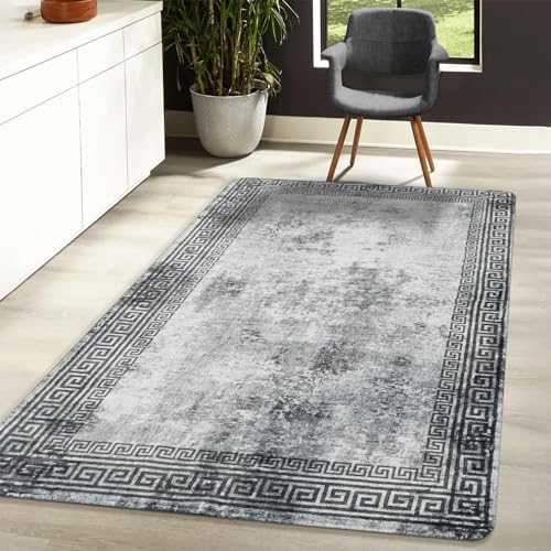 Lahome Modern Bordered Indoor Entry Rug, 3x5 Accent Non