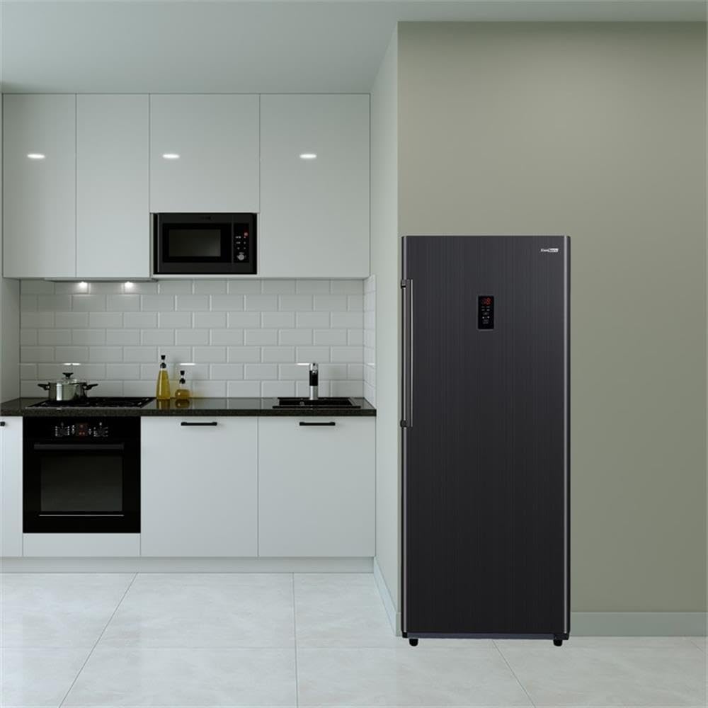 Pemberly Row 14 Cu.Ft Convertible Upright Freezer/Refrigerator - Black on Fridge.com - View 6