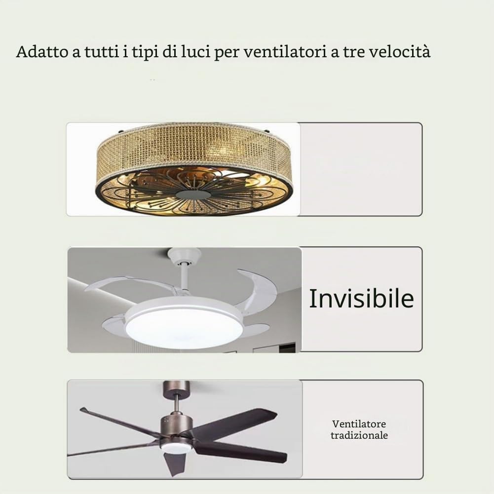 Kit di ricambio universale per ventilatore da soffitto, 6 velocità e temporizzazione, ricambio per ventilatore da soffitto DC