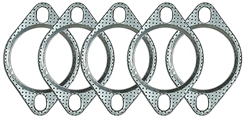 Image of 5 PCS 2.75 inch 2-Bolt Exhaust Flange Gasket Turbo /Manifold /Header Down /Dump Pipe Flange, High Temperature Graphite for Headers, Catback, Axleback, MLSG High Temp Exhaust Gasket