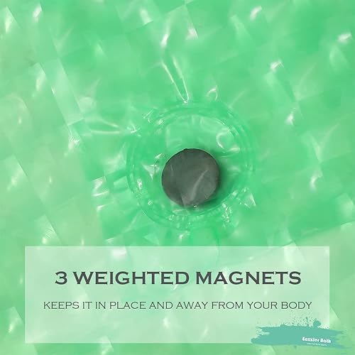 Miniatura 4 de Cortina de ducha de plástico con cristal 3D verde, 72 x 72 pulgadas, fino y ligero cubo de hielo de plástico para baño, ducha, sala de exposiciones,