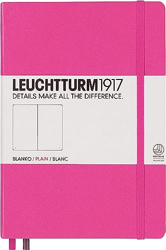 Image of LEUCHTTURM1917 - Notebook Hardcover Medium A5-251 Numbered Pages for Writing and Journaling (New Pink, Squared)