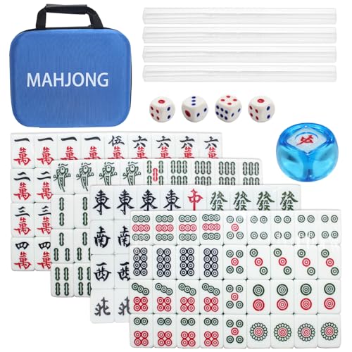 Mini Mahjong Set, 144 piezas profesional juego chino
