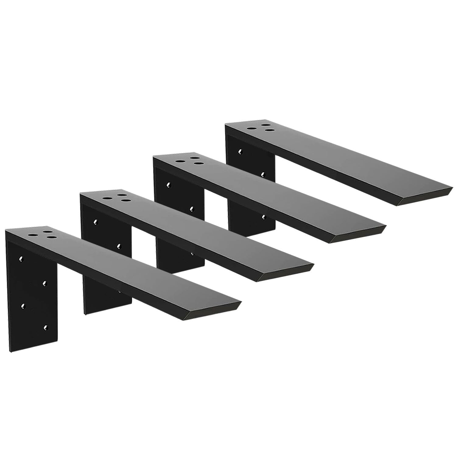 Countertop Support Bracket 2 Pack Heavy Duty Granite Hidden Forward L Shelf Bracket 16" x 6" x 2 1/2" Metal Corbels for Quartz/Wood/Concret/Laminate Countertops