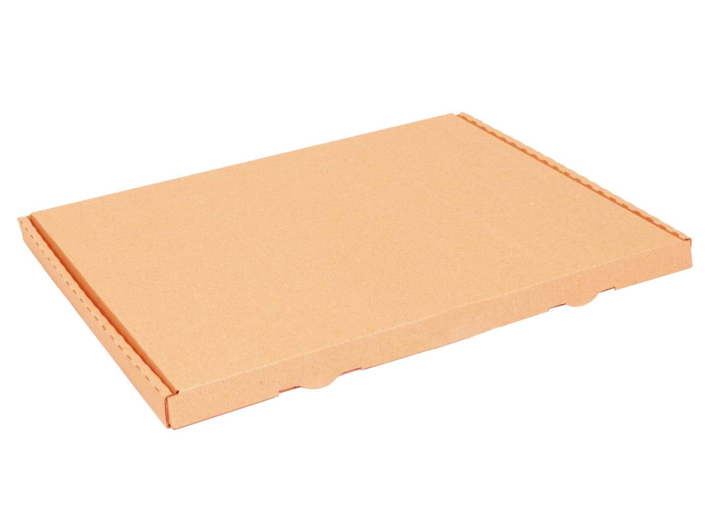 smiley pack 100x Großbriefkartons 350 x 250 x 20 mm braun DIN A4 B4 stabiler Versandkarton Postkarton Faltschachtel für Warensendung, Büchersendung und Großbrief mit Steckverschluss (100 Stück)