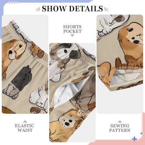 ZZXXB Cartoon Puppy Dogs Boys Long Pants Soft Trousers Elastic Waist Kids Lounge Bottoms with Pockets S-XL4
