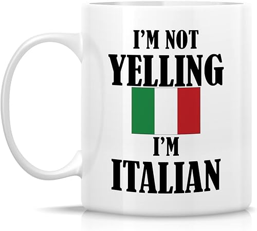 Miniatura 2 de Retreez Taza divertida I'm Not Yelling I'm Italian Italy - Tazas de café de cerámica de 11 onzas Divertido, sarcasmo, sarcástico, motivacional,