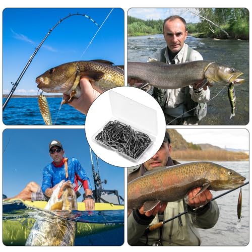 VEPEPE 100 Pcs Power Fishing Clips, Stainless Steel Sea Fishing Clips, 3 Sizes Quick Change for Fishing Lure Line, Sea Tackle Snaps for Freshwater Saltwater, Medium - Image 6