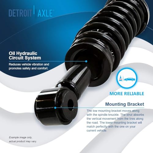 Image of Detroit Axle - 2WD Front End Suspension Kit for 05-08 F-150 Lincoln Mark LT, 2 Upper Control Arms w /Ball Joint 2 Sway Bars 2 Struts & Coil Spring 2005 2006 2007 2008 Replacement - 6pc Set