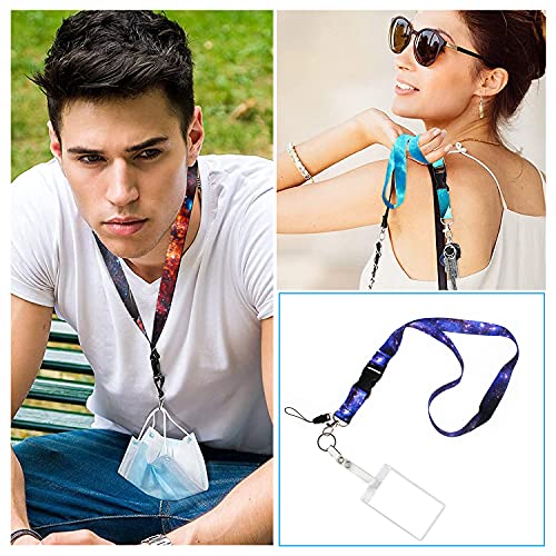 Schlüsselband Lanyard Umhängeband 5 PCS Schlüsselbänder mit Schlüsselbund für Kartenhuellen Kinder Eltern Ausweise Handy Schlüssel Autoschlüssel Kamera Gurt Mehrfarbig – Bild 8