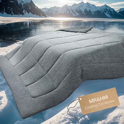 MR&HM Cooling Comforter King/Cal King Size, Double-Sided Cooling Blanket for Hot Sleepers, Silky...
