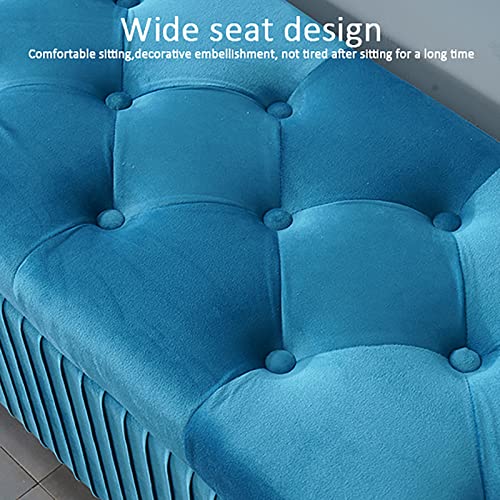 Pouf rectangulaire avec coffre intégré et pieds robustes - 5