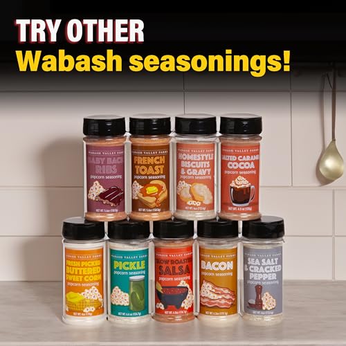 Movie Theater Popcorn Seasoning Salt - Wabash Valley Farms Movie Popcorn Topping, Movie Night Supplies, Buttered Popcorn Salt Seasoning, Gourmet Popcorn Seasoning (5.5 oz)