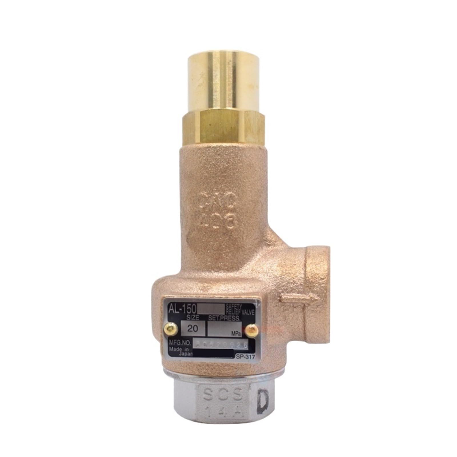 Válvula de Alivio de Vapor de Agua del Grifo AL-150, válvula de Seguridad roscada de Bronce DN15, DN20, DN25, DN32, DN40, DN50(DN15)