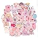 Zonster 50pcs Stickers Cochon Rose Mignon Étanche Esthétique Autocollants d'animaux À Mode pour Ordinateurs Portables DIY Scrapbooks Cas Téléphone Mobile, 5-8cm