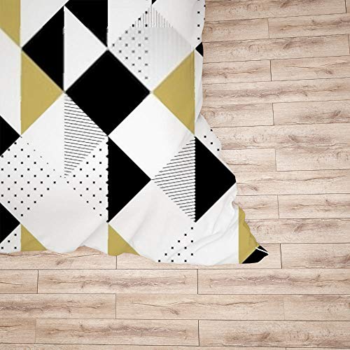 Housse de couette motif triangle 100% polyester Parure de lit 3 pièces King doux - 6