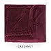 Sunbeam Electric Throw Royal Luxe Microplush Heated Blanket, 4 Heat Settings, 4-Hour Auto Shut-Off, Fast Heating, Warm and Cozy, Cabernet Red Color, 50