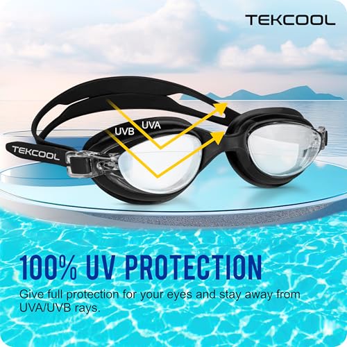 Image of TEKCOOL Swimming Goggles for Men & Women With Adjustable Strap and Air Goggles
