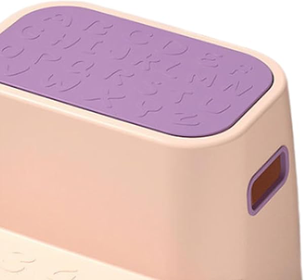 Sgabello con Gradini, Sgabello a 2 Gradini, Sgabello Portatile Stabile per WC, Sgabello Da Comodino, per Camera Da Letto, Cucina, Cucina E Addestramen, ROSA, Taglia unica bambino - 2