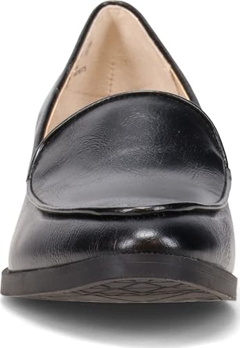 LifeStride Womens Devyn Block Heel Loafer, Black, 10 US A close-up of the loafer's memory foam cushioning, highlighting its exceptional comfort