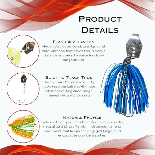 DeLong Bladed Swim Jig Variety 5-Pack (1/2 oz) - Thumbnail 4