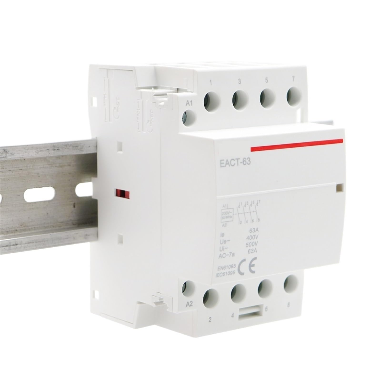 Stycznik modułowy domowy 4-biegunowy 32-63 A AC 110 V 220 50/60 Hz do szyny DIN, kontroler przełącznika NO, NC, 2 NO(25 V, 2NO2NC-220V)