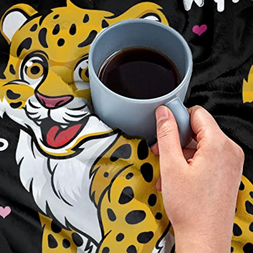 Cheetah Blanket Throw Just Girl Who Loves Cheetah Queen Full Size Bed Flannel Blankets Soft Cozy Lightweight Decorative Leopard Print Quilts For Bed Sofa Couch 80"X60" Large For Adult Women,Girl,Her #TOP2